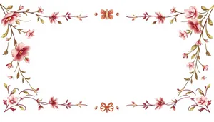 Floral Pattern Wallpaper Design with Pink Flowers.