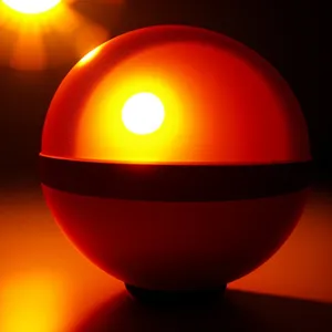 Glossy Orange Glass Button Icon