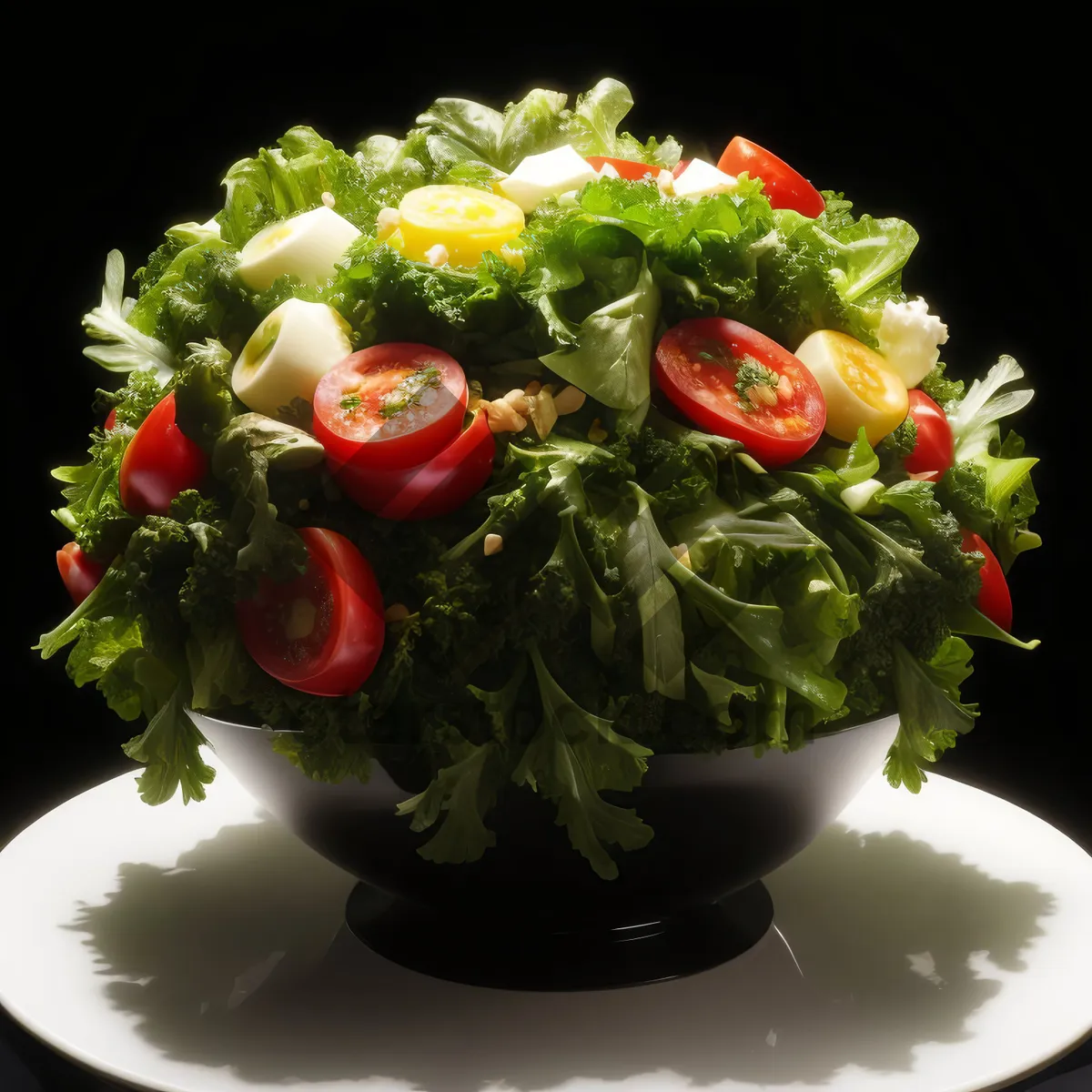 Picture of Fresh and healthy vegetable salad with nutritious ingredients.