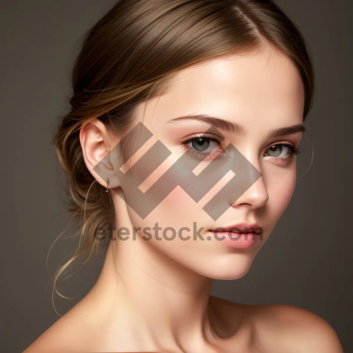 Picture of Beautiful Sensual Portrait of Attractive Model with Healthy Skin