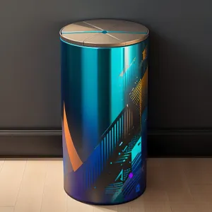 Reflective Glass Cup: Pop Drink Container Bin