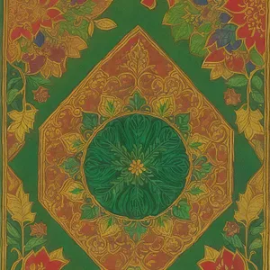 Floral Arabesque Motif - Vintage Decorative Tile