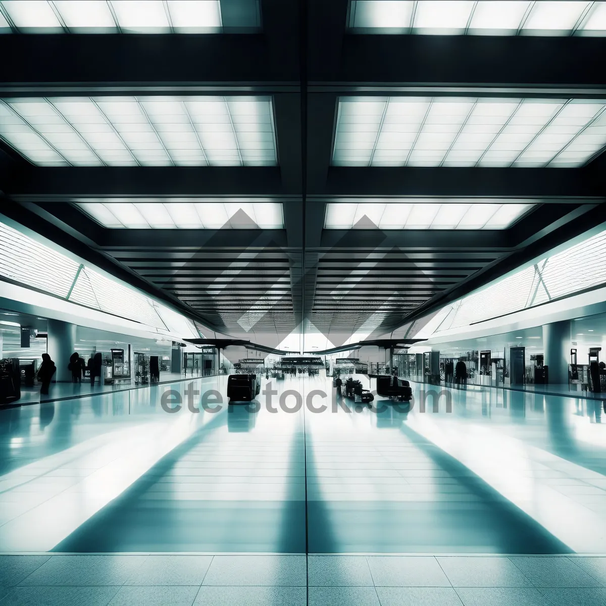 Picture of Modern Urban Transport Hub: A Futuristic Glass Corridor