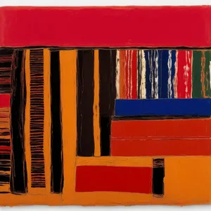 Colorful school supplies in container, education supplies.