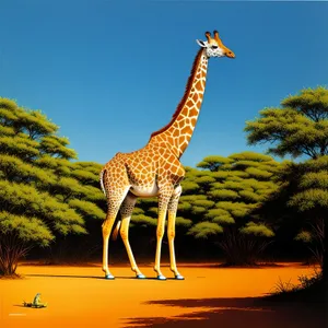 Graceful Giraffe Standing Tall in the Wild