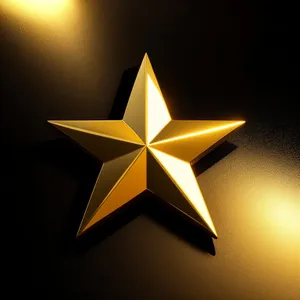 Sparkling 3D Gem Star Icon Design