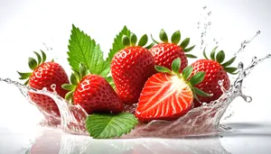 Juicy ripe strawberries - healthy and delicious fruit