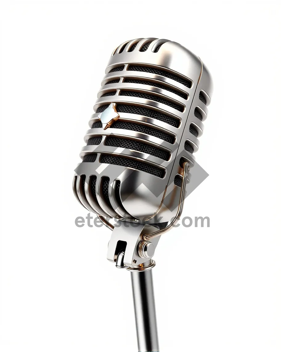 Picture of Vintage microphone on stage at live music concert