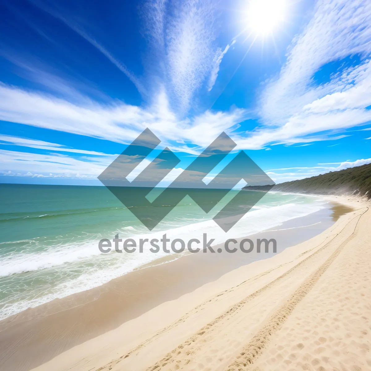 Picture of Sun-kissed Beach Bliss: Tropical Paradise by the Turquoise Sea