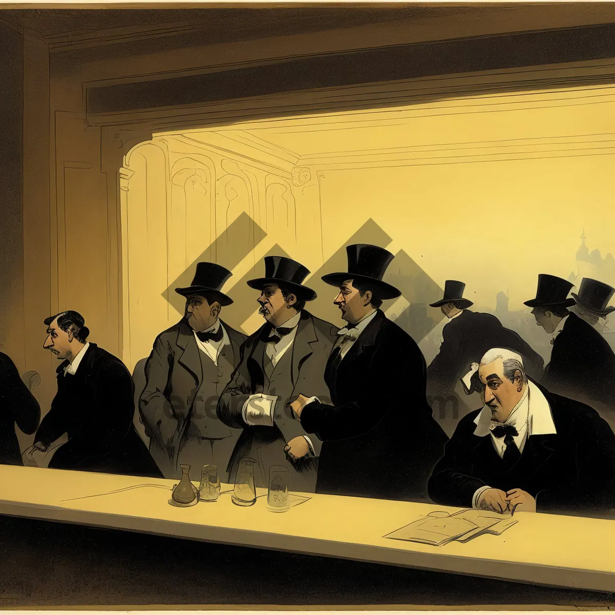 Picture of Corporate Executive Working in Office