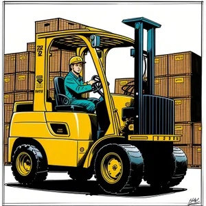 Industrial Forklift Truck: Efficient Heavy Equipment for Cargo Transport