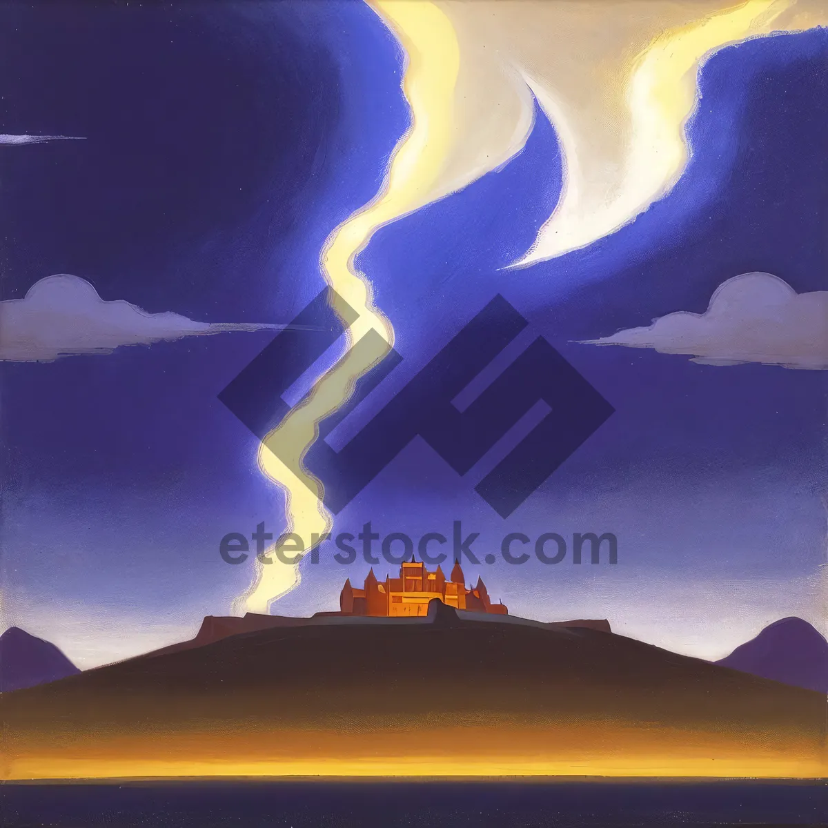 Picture of Majestic Sunset Over Volcanic Mountains