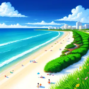 Turquoise Waters, Serene Beach Paradise