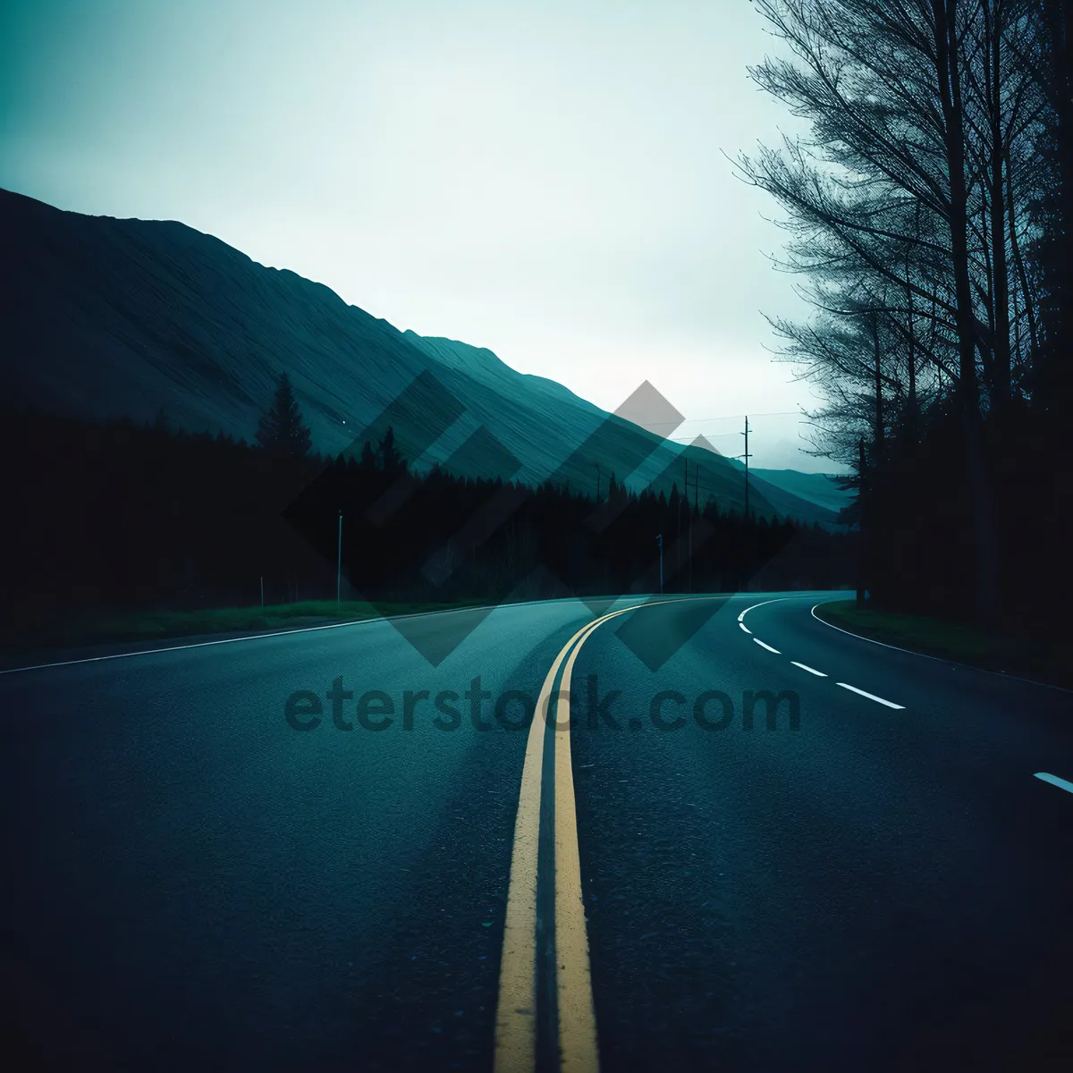 Picture of Clouds Over Scenic Mountain Road: A Serene Drive amidst Majestic Landscapes