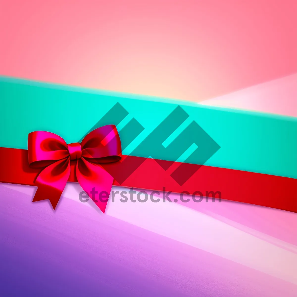 Picture of Colorful Holiday Celebration Ribbon and Bow Decoration