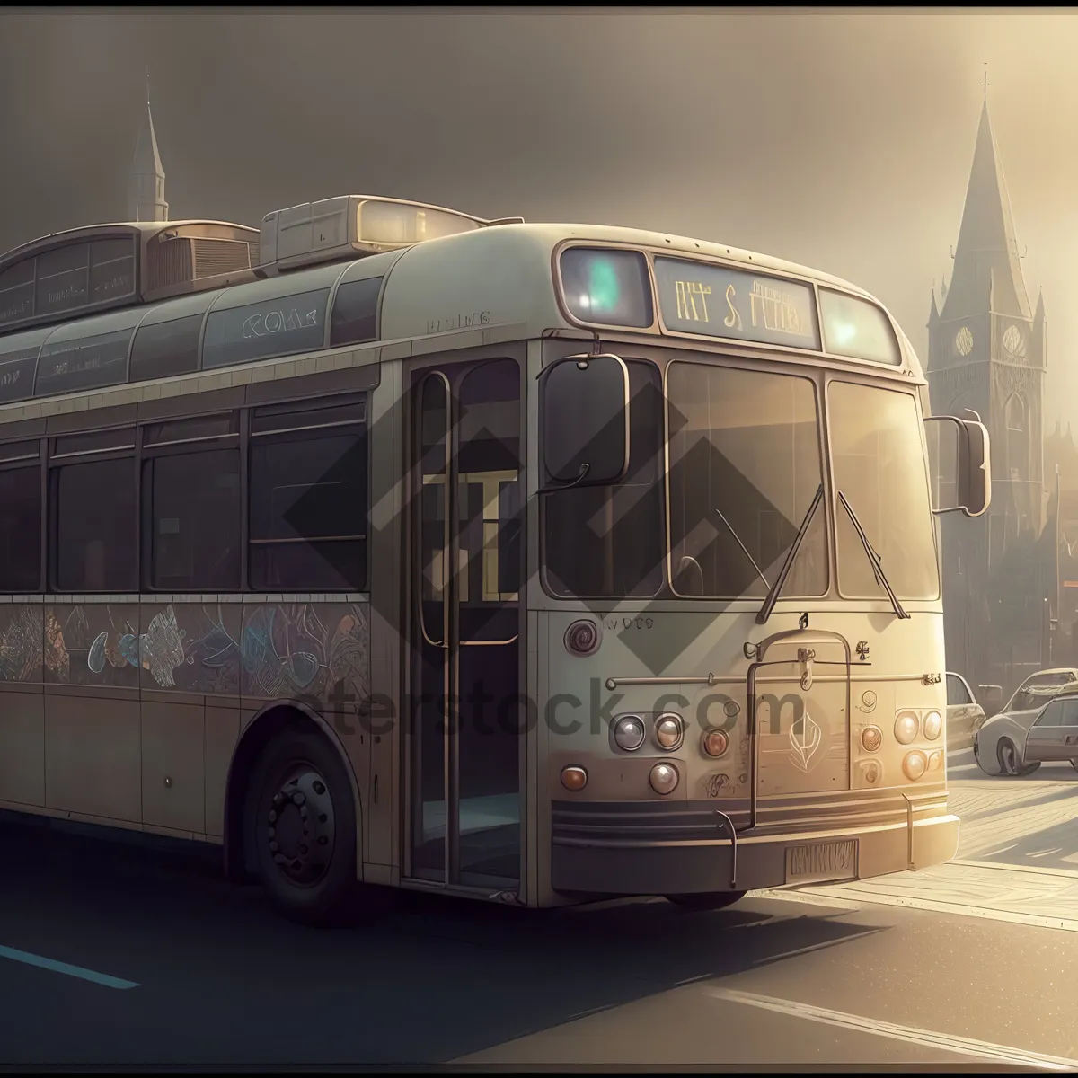 Picture of Urban Trolleybus - Efficient Public Transportation on City Streets