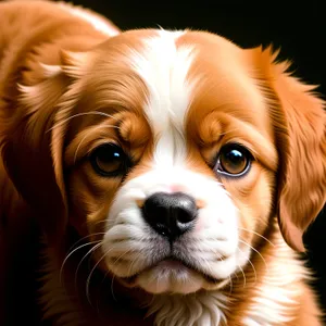 Adorable Toy Spaniel Puppy with Beautiful Brown Eyes