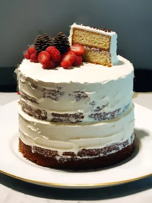 Delicious Strawberry Trifle Cake with Fresh Berries and Cream