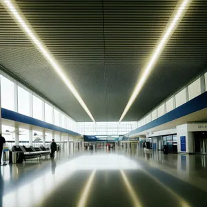 Urban Transport Hub: Modern Subway Terminal Interior