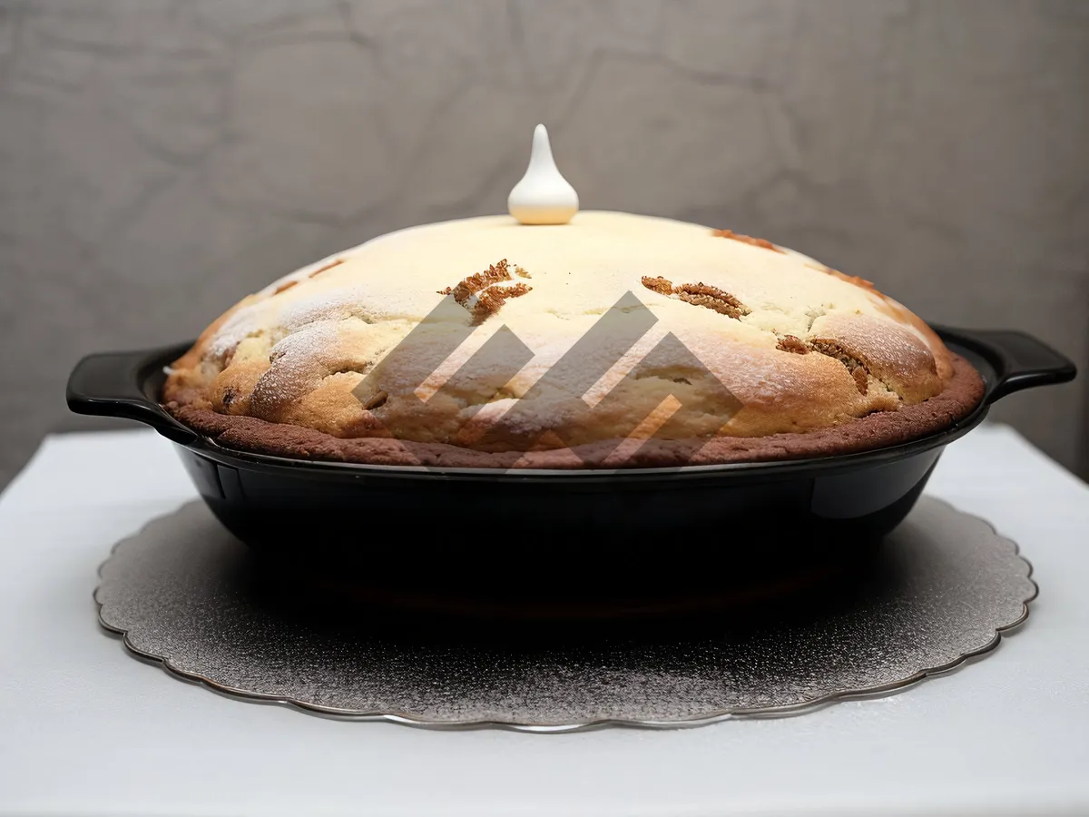 Picture of Healthy breakfast bowl with delicious pastry and cake.