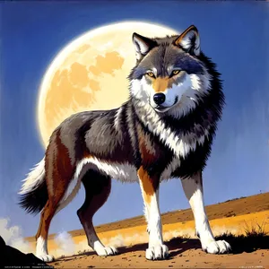 Graceful Canine Predator - Red Wolf in Wildlife