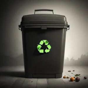 Container bin for proper garbage disposal.