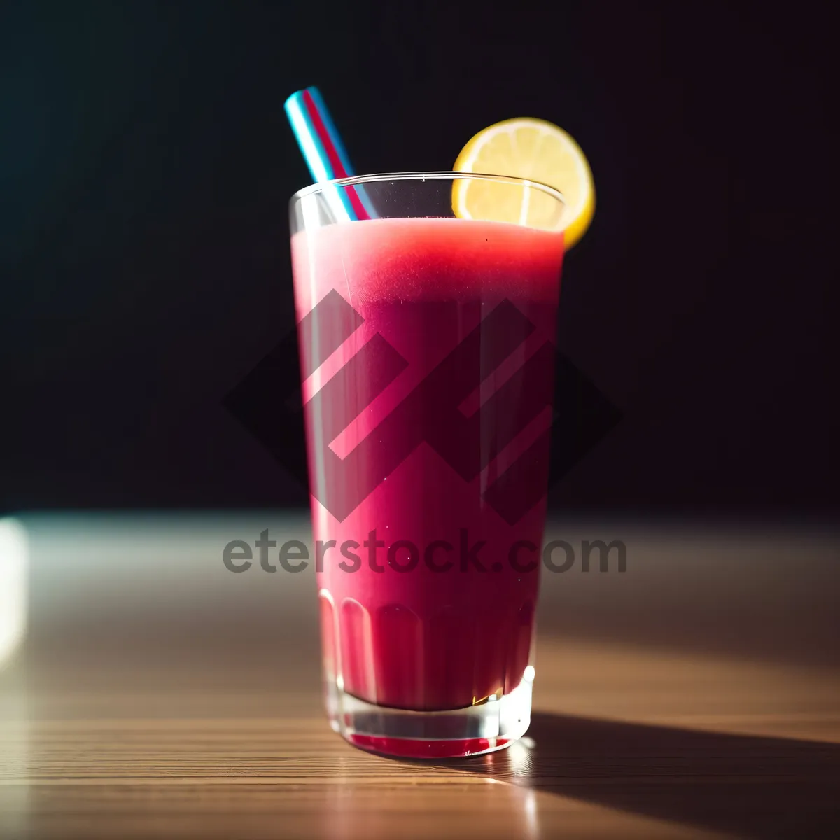 Picture of Refreshing Vodka Fruit Cocktail with Cold Glass