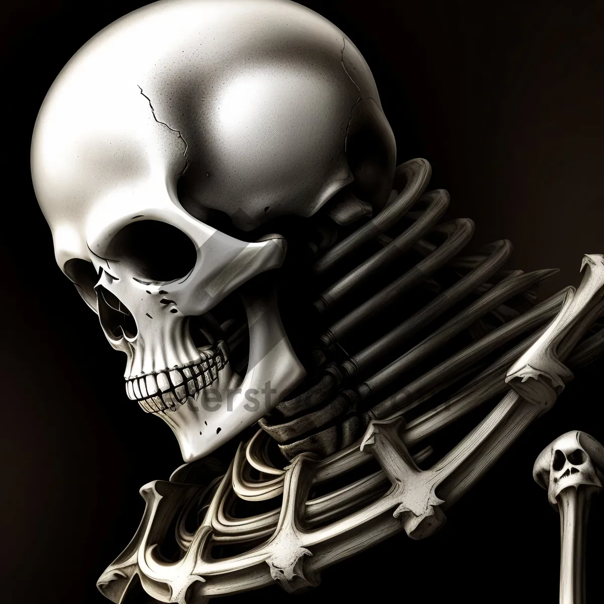 Picture of Scary Skeleton Anatomy: Death's Grasp on Bones