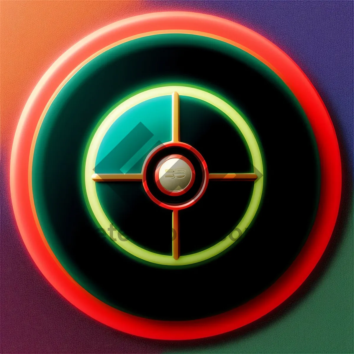 Picture of Powerful Nuclear Music Disc - A Shiny 3D Design