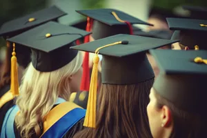 Smiling graduate success in cap and gown