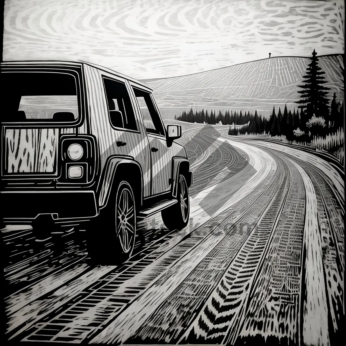 Picture of Winter Road Trip: Snowy Transport Adventure