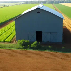 Old Country Farm Barn with Canvas Tent Roof