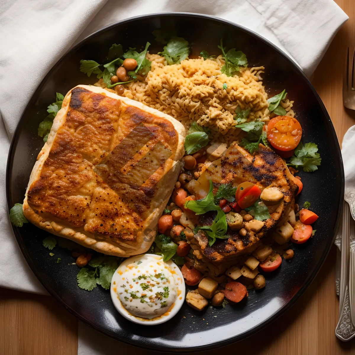 Picture of Sizzling Grilled Chicken and Vegetable Plate