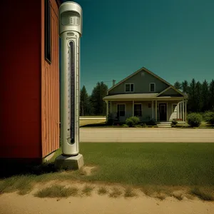 Rustic Residential Home with Gas Pump