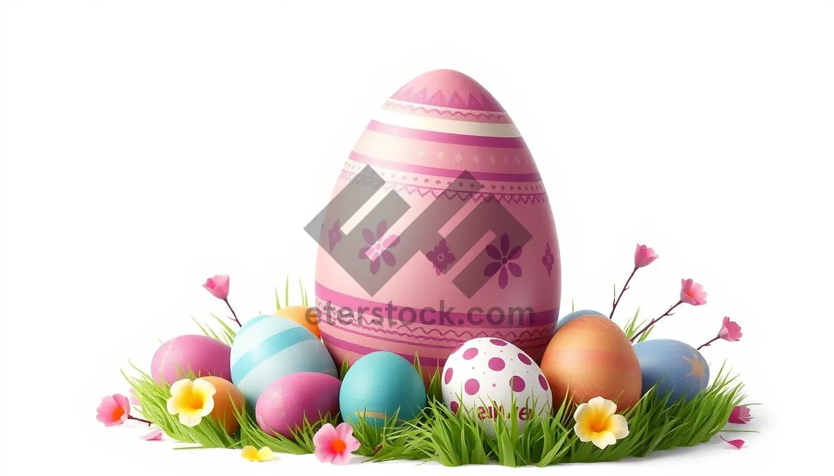 Picture of Colorful Easter Bunny Egg Decoration Art Design