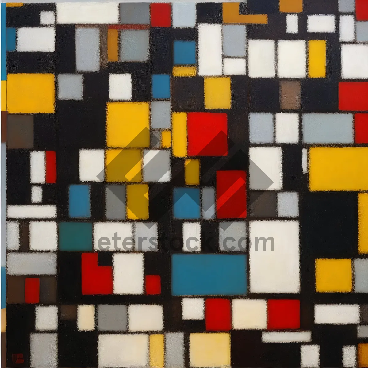 Picture of Colorful Mosaic Checkerboard Tile Design