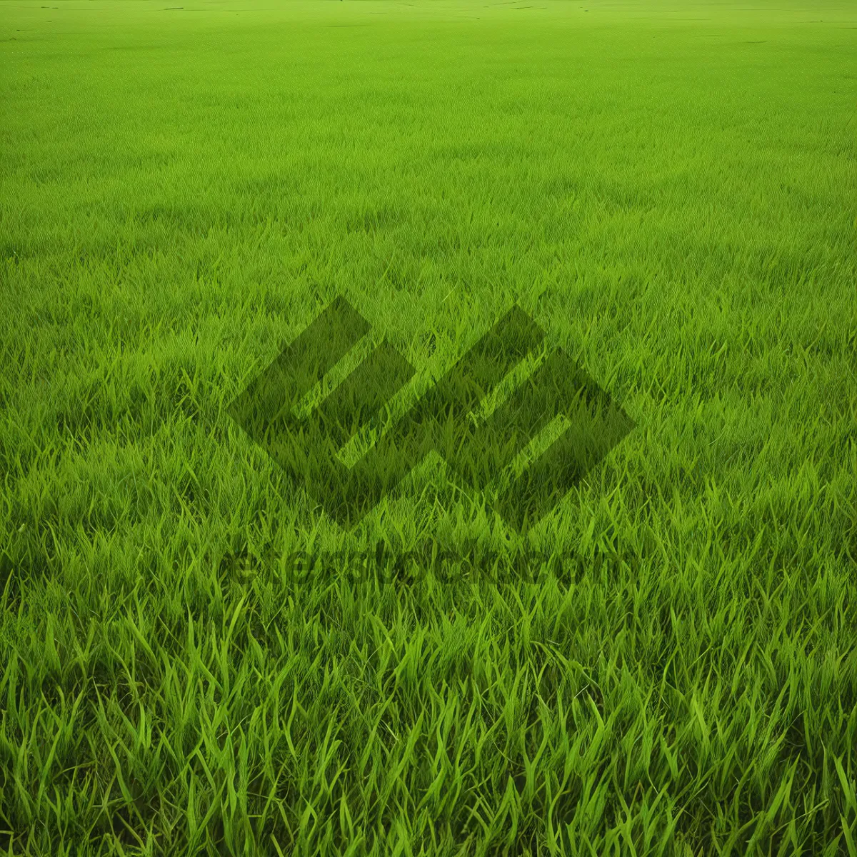 Picture of Vibrant Green Rice Field in Summer Landscape