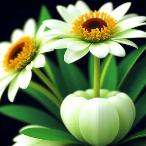 Yellow Daisy Blossom in Meadow