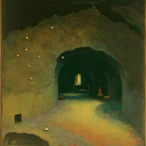 Timeless Passage: Ancient Stone Archway in Historic Tunnel