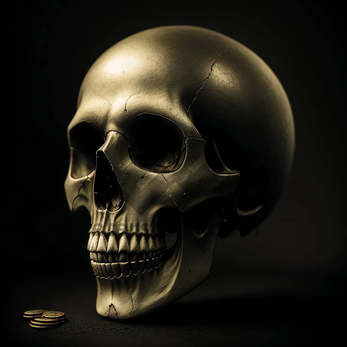 Picture of Skull-Faced Attire: Spooky Skeleton Death Mask