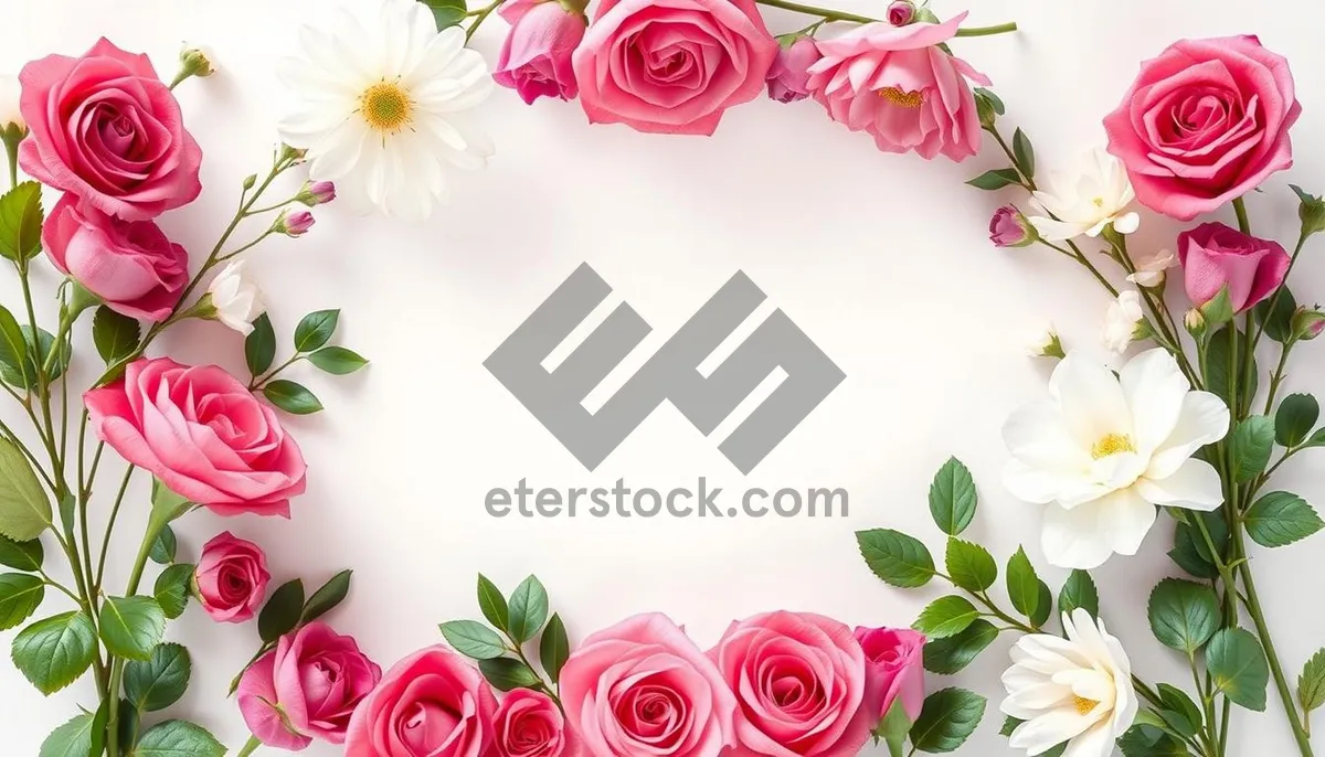 Picture of Floral Elegance Graphic Design Wallpaper - Pink Blossoms