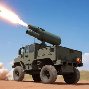 Skyward Thunder: Rocket-Propelled War Truck