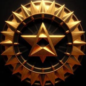 Pirate Star Heraldry Design Icon Graphic Sign