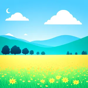 Breathtaking Summer Sky Over Vibrant Meadow
