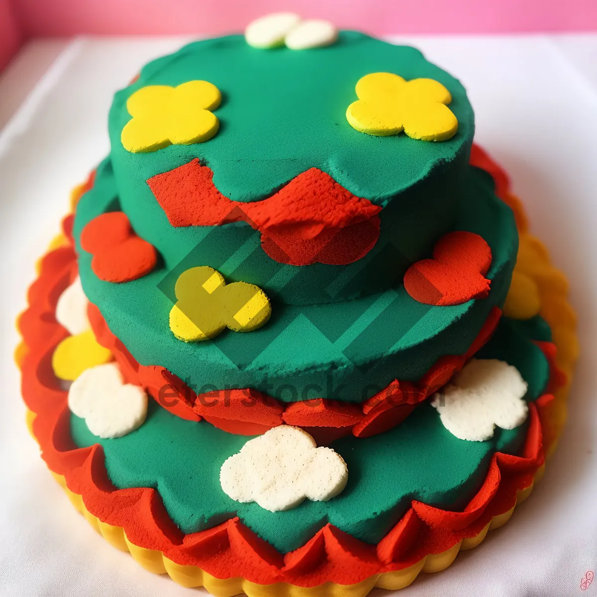 Picture of Colorful Sweet Jelly Cake - A Delicious Celebration Dessert