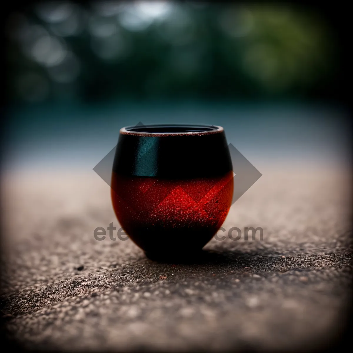 Picture of Burgundy Elegance: Red Wine in a Stylish Wineglass