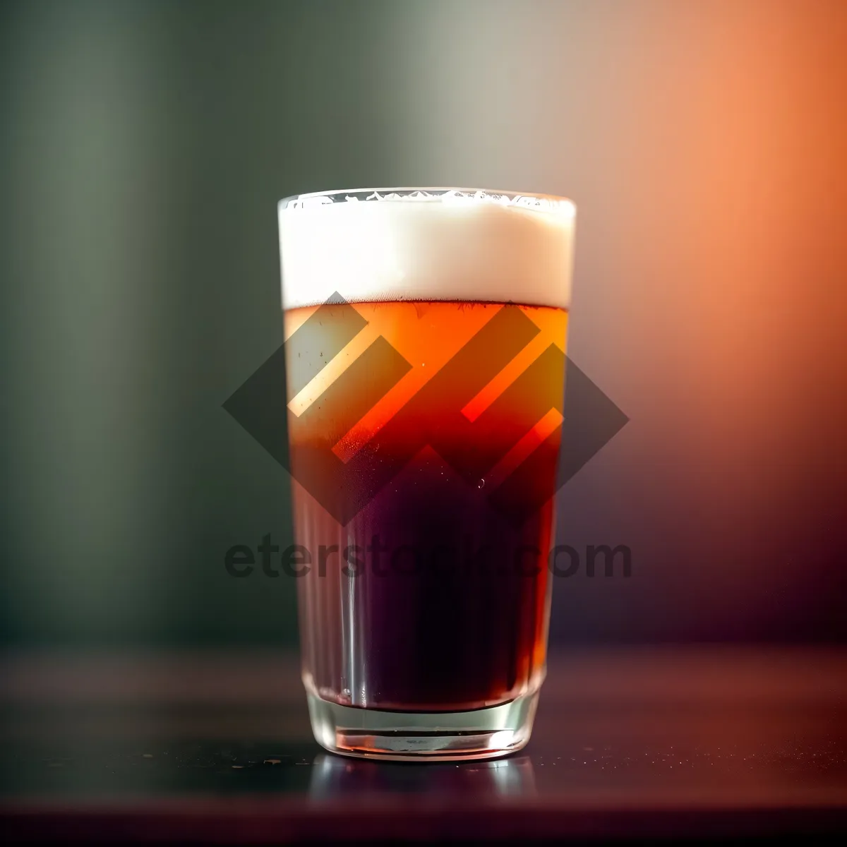 Picture of Frothy Lager in Glass Mug