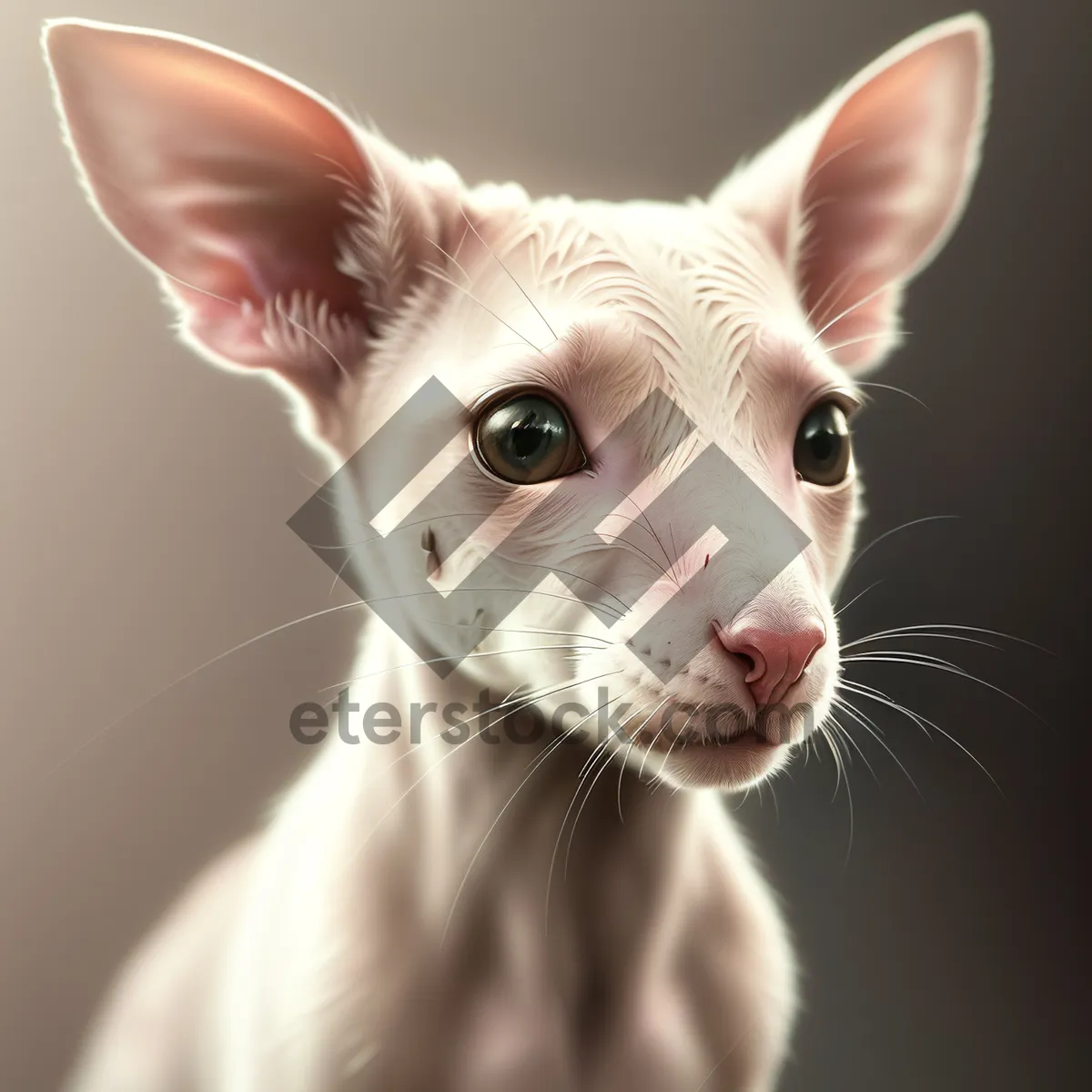 Picture of Adorable Gray Kitten With Curious Eyes