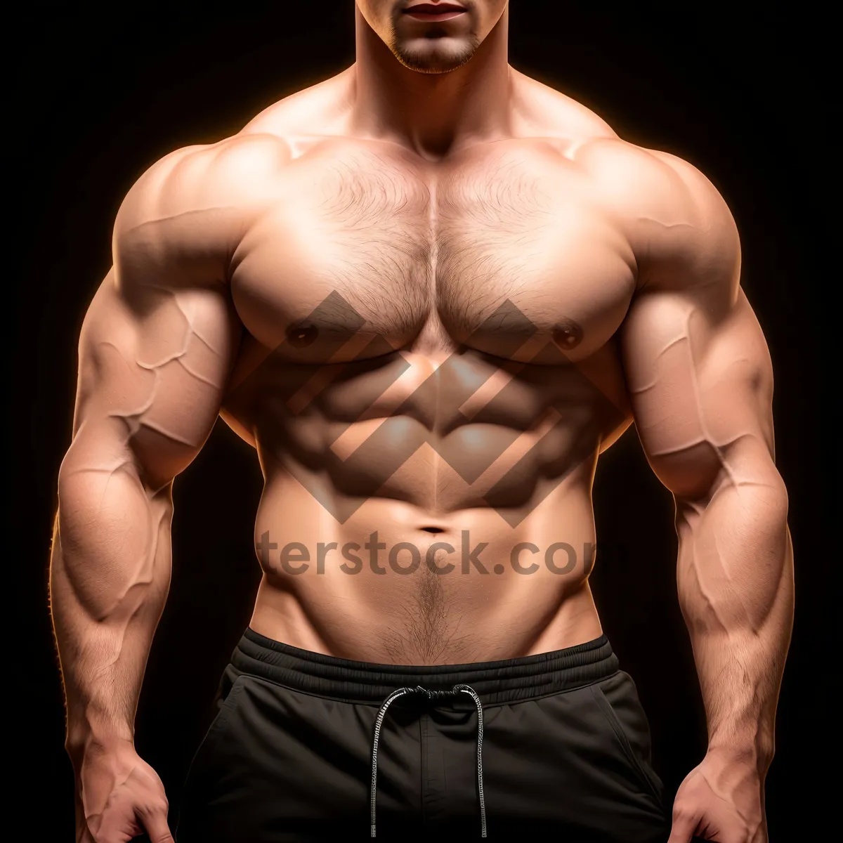 Picture of Powerful Male Body - Muscular Fitness Model Posing