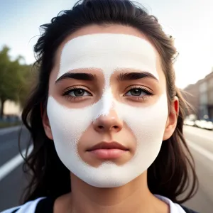 Smiling Beauty with Neck Brace, Radiating Confidence